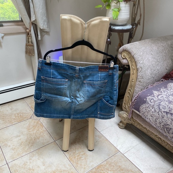 Jeans skirt Vintage Y2K Sexy Bar Wear Club / College - Picture 2 of 10